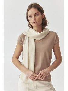 TATUUM Szal w kolorze kremowym - 185 x 79 cm rozmiar: onesize. Brązowe szaliki Tatuum, bez wzorów, z materiału. Za 52,99 zł.