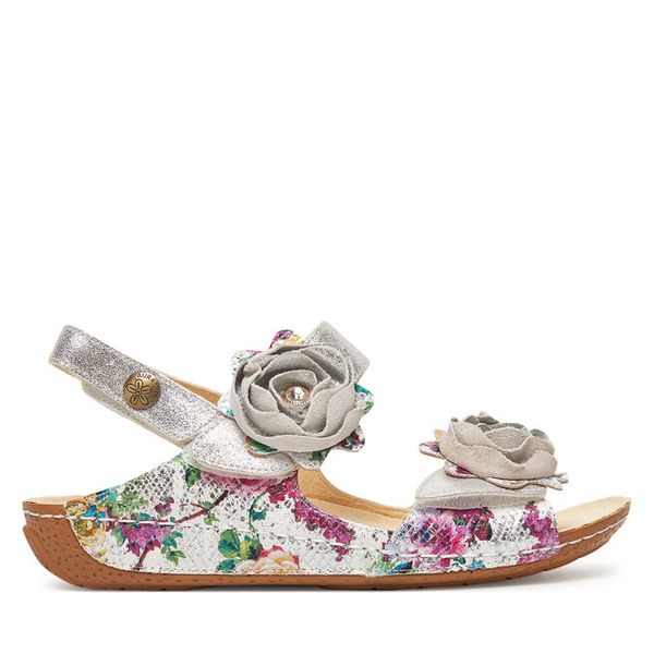 Sandały Laura Vita. Szare sandały LAURA VITA, bez wzorów, bez obcasa, na płaskiej podeszwie, bez zapięcia. Za 259,99 zł.