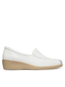 Caprice Półbuty 9-24350-45 Biały. Białe czółenka Caprice, bez wzorów, ze skóry, bez obcasa, na koturnie, bez zapięcia. Za 234,99 zł.