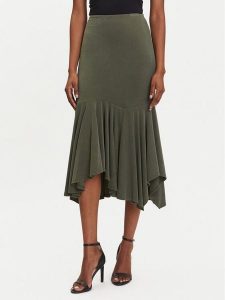 Guess Spódnica midi W5YD85 KCTB2 Zielony Regular Fit. Zielone spódnice Guess, m, z aplikacjami, z wiskozy, midi. Za 369,99 zł.