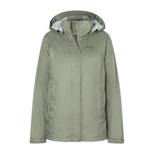 Kurtka przeciwdeszczowa damska Marmot PreCip Eco. Zielone kurtki Marmot, xs, bez wzorów, bez kaptura. Za 429,99 zł.
