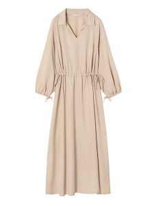 TATUUM Sukienka w kolorze beżowym rozmiar: 40. Brązowe sukienki Tatuum, bez wzorów, z lyocellu, bez kołnierzyka, bez ramiączek, midi. Za 144,58 zł.