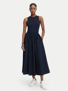 Tommy Jeans Sukienka letnia DW0DW22593 Granatowy Regular Fit. Niebieskie kombinezony Tommy Jeans, na lato, m, bez wzorów, z bawełny, bez kołnierzyka, bez ramiączek. Za 409,99 zł.