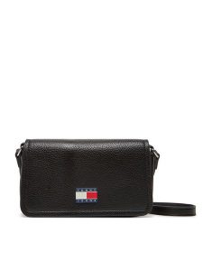 Tommy Jeans Torebka Tjw Must Flap Crossover AW0AW17553 Czarny. Czarne listonoszki Tommy Jeans, bez wzorów, z jeansu, bez dodatków. Za 219,99 zł.