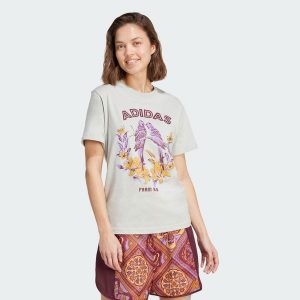 Koszulka adidas X FARM Graphic 2. Szare bluzki ADIDAS, s, bez wzorów, sportowe, bez kołnierzyka, bez ramiączek. Za 149,00 zł.