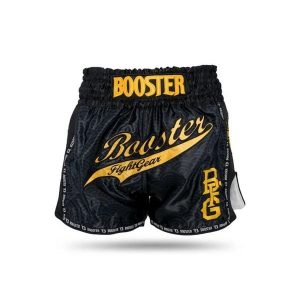 Szorty bokserskie Booster Fight Gear TBT Slugger Wave. Czarne szorty BOOSTER FIGHT GEAR, bez wzorów, sportowe. Za 307,50 zł.