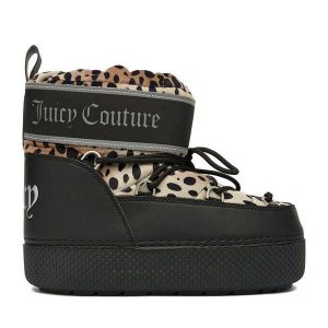 Śniegowce Juicy Couture. Brązowe buty zimowe Juicy Couture, bez obcasa, bez zapięcia. Za 359,99 zł.