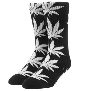 Skarpetki turystyczne HUF Essentials Plantlife. Czarne skarpetki HUF, bez wzorów, z bawełny. Za 65,55 zł.