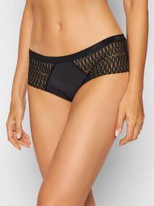 Triumph Figi klasyczne Aura Spotlight Maxi 10207997 Czarny. Czarne figi Triumph, bez wzorów, z syntetyku. Za 69,99 zł.