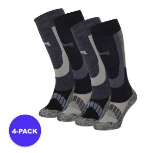Skarpety narciarskie unisex 4 szt. Czerwone skarpetki XTREME, bez wzorów, z materiału. Za 245,29 zł.
