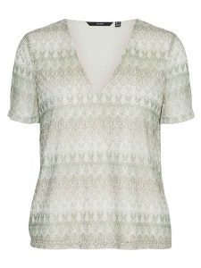 Vero Moda Koszulka w kolorze khaki rozmiar: S. Brązowe bluzki Vero Moda, s, bez wzorów, bez kołnierzyka, bez ramiączek. Za 37,30 zł.