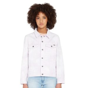 Kurtka turystyczna damska Volcom Radstone. Fioletowe kurtki Volcom, s, bez wzorów, z bawełny, bez kaptura. Za 263,00 zł.