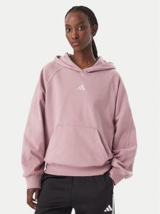 Adidas Bluza Adidas Kit Small Logo KV9791 Różowy Loose Fit. Czerwone bluzy ADIDAS, m, bez wzorów, z bawełny, bez kaptura. Za 278,99 zł.
