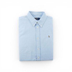 Second life - Koszula damska Polo Ralph Lauren uniwersalna - Jak nowy. Niebieskie koszule Ralph Lauren, l, bez wzorów, z materiału, bez kołnierzyka, bez ramiączek. Za 170,36 zł.