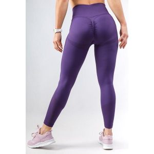 Legginsy bezszwowe damskie modelujące sylwetkę. Fioletowe legginsy 2SkIN, bez wzorów, z nylonu. Za 219,00 zł.
