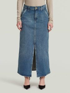 G-Star Spódnica dżinsowa w kolorze niebieskim rozmiar: W32. Niebieskie spódnice G-Star, na co dzień, bez wzorów, z bawełny, retro, maxi. Za 252,94 zł.