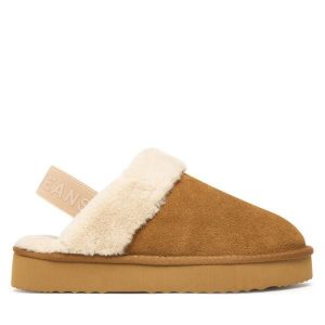 Kapcie Pepe Jeans. Brązowe kapcie Pepe Jeans, bez wzorów, z jeansu. Za 249,99 zł.