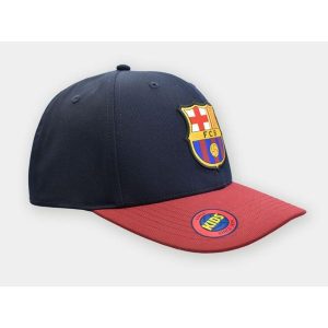 Czapka z daszkiem FC Barcelona Junior - oficjalna licencjonowana. Czarne czapki FC BARCELONA, bez wzorów, sportowe. Za 99,00 zł.