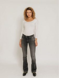LTB Dżinsy "Fallon" - Flare fit - w kolorze antracytowym rozmiar: W29/L32. Czarne jeansy LTB, bez wzorów. Za 179,95 zł.