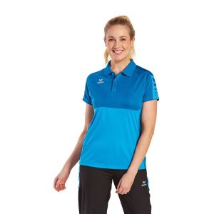 Damska koszulka polo Erima Six Wings. Fioletowe bluzki Erima, l, bez wzorów, z materiału, sportowe, bez kołnierzyka, bez ramiączek. Za 178,50 zł.