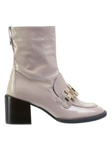 Högl Botki "Maggie" w kolorze beżowo-czarnym rozmiar: 38. Brązowe botki HÖGL, bez wzorów, bez obcasa, bez zapięcia. Za 454,95 zł.