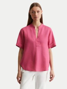 Marc O'Polo Koszula 516 1135 41069 Różowy Regular Fit. Czerwone koszule Marc O'Polo, bez wzorów, ze lnu, bez kołnierzyka, bez ramiączek. Za 219,99 zł.