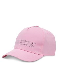 Guess Czapka z daszkiem V5GZ01 WO08O Różowy. Czerwone czapki Guess, z aplikacjami, z bawełny. Za 99,99 zł.