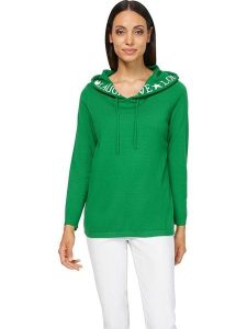 Heine Bluza w kolorze zielonym rozmiar: 48. Zielone bluzy Heine, bez wzorów, z kapturem. Za 70,41 zł.