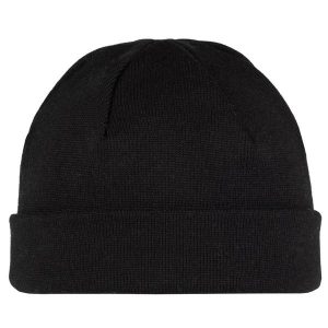 Czapka BUFF KNITTED BEANIE. Czarne czapki Buff, bez wzorów, sportowe. Za 79,99 zł.