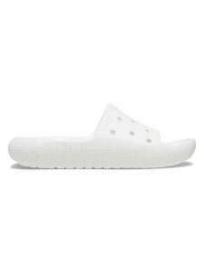 Crocs Klapki "Classic" w kolorze białym rozmiar: 46/47. Białe klapki Crocs, bez wzorów, z otwartym noskiem, bez obcasa. Za 109,95 zł.