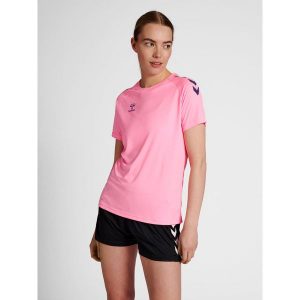 Hummel Core XK Poly T-Shirt S/S Woman. Czerwone t-shirty Hummel, s, bez wzorów, bez kołnierzyka, bez ramiączek. Za 114,50 zł.