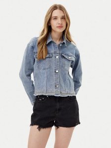 Joseph Ribkoff Kurtka jeansowa 251953 Niebieski Regular Fit. Niebieskie kurtki Joseph Ribkoff, xl, bez wzorów, z bawełny, bez kaptura. Za 569,00 zł.