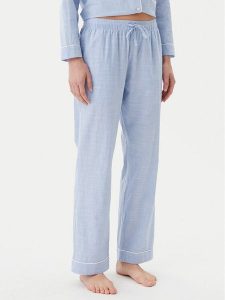 Hunkemöller Spodnie piżamowe 301492 Błękitny Regular Fit. Niebieskie piżamy Hunkemöller, bez wzorów, z bawełny, bez ramiączek. Za 149,99 zł.