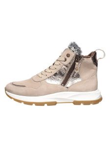 SALAMANDER Skórzane sneakersy w kolorze beżowym rozmiar: 38. Brązowe trampki Salamander, bez wzorów, za kostkę, bez zapięcia. Za 294,45 zł.