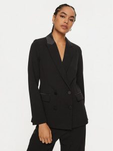 ViCOLO Marynarka TS0094 Czarny Regular Fit. Czarne marynarki i żakiety ViCOLO, xs, bez wzorów, z syntetyku. Za 419,99 zł.