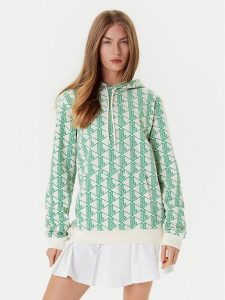 Lacoste Bluza SH2855 Zielony Classic Fit. Zielone bluzy Lacoste, bez wzorów, z bawełny, bez kaptura. Za 379,99 zł.