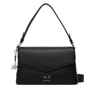 Torebka Armani Exchange. Czarne torebki klasyczne Armani Exchange, bez wzorów, bez dodatków. Za 614,99 zł.
