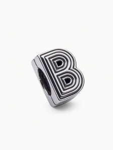 Pandora Srebrny charms "B" rozmiar: onesize. Szare zawieszki Pandora, srebrne. Za 109,95 zł.
