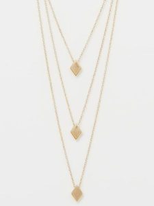 CARATELLI Złoty naszyjnik "Losange" z elementami ozdobnymi - dł. 42 cm rozmiar: onesize. Żółte naszyjniki CARATELLI, złote. Za 1 261,99 zł.