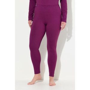 Damskie Narciarskie legginsy funkcyjne szybkoschnące bardzo ciepłe. Czerwone legginsy Ulla Popken, bez wzorów, z elastanu. Za 195,99 zł.