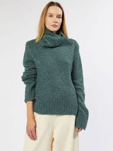 Rodier Sweter w kolorze zielonym rozmiar: XL. Zielone golfy Rodier, bez wzorów, z wełny. Za 149,66 zł.