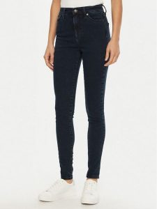 Tommy Jeans Jeansy Sylvia DW0DW20217 Granatowy Skinny Fit. Niebieskie jeansy Tommy Jeans, bez wzorów, z bawełny. Za 239,99 zł.