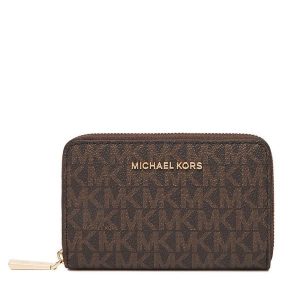 Portfel MICHAEL Michael Kors. Brązowe portfele MICHAEL Michael Kors, bez wzorów. Za 369,99 zł.
