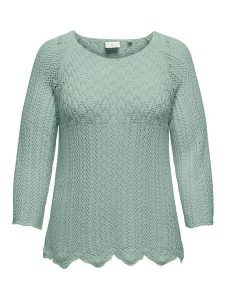 ONLY Carmakoma Sweter w kolorze miętowym rozmiar: S-42/44. Zielone swetry oversize Only Carmakoma, s, bez wzorów, ze splotem, bez ramiączek. Za 74,63 zł.