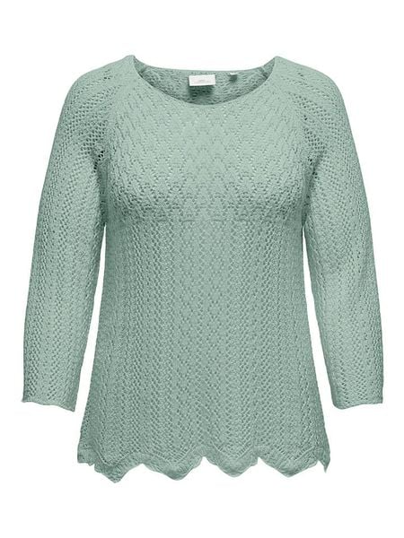 ONLY Carmakoma Sweter w kolorze miętowym rozmiar: L-50/52. Zielone swetry oversize Only Carmakoma, l, bez wzorów, ze splotem, bez ramiączek. Za 78,47 zł.