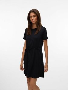 Vero Moda Sukienka w kolorze czarnym rozmiar: L. Czarne sukienki Vero Moda, l, bez wzorów, z materiału, bez kołnierzyka, bez ramiączek, mini, rozkloszowane. Za 65,95 zł.