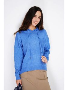 C& Jo Sweter w kolorze niebieskim rozmiar: 42. Niebieskie swetry oversize C& Jo, bez wzorów, z kaszmiru, bez ramiączek. Za 154,75 zł.