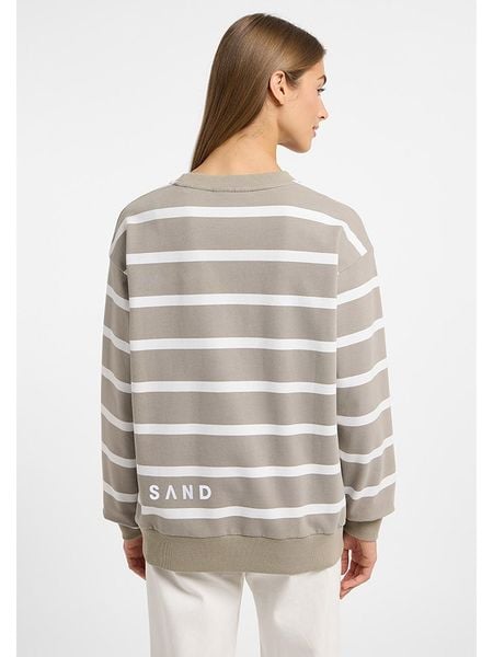 ELBSAND Bluza "Meret" w kolorze biało-beżowym rozmiar: S. Brązowe bluzy ELBSAND, s, bez wzorów, bez kaptura. Za 197,17 zł.