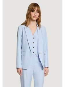 Morgan Marynarka 261-VTYA.F Niebieski jasny Regular Fit. Niebieskie marynarki i żakiety Morgan, bez wzorów, z syntetyku. Za 449,99 zł.