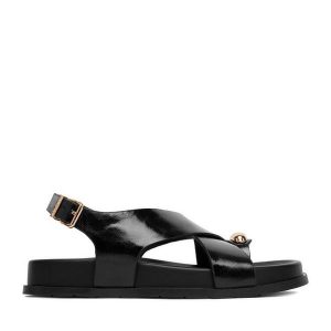 Sandały MEXX. Czarne sandały Mexx, bez wzorów, bez obcasa, na płaskiej podeszwie, bez zapięcia. Za 299,99 zł.